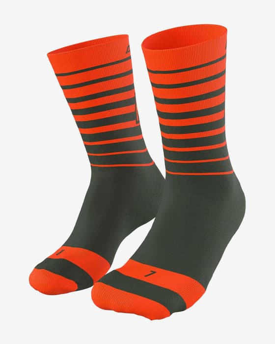 Calcetines Dynafit Live To Ride verde oscuro naranja