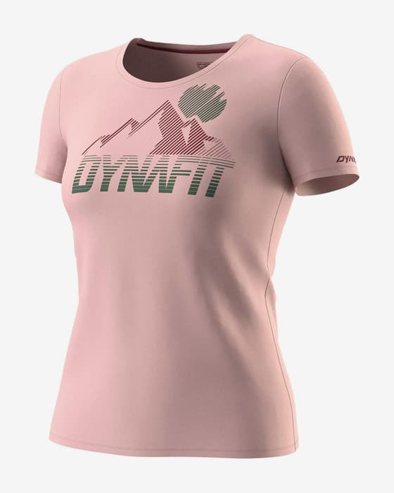 Camiseta Dynafit Transalper Graphic manga corta rosa claro mujer