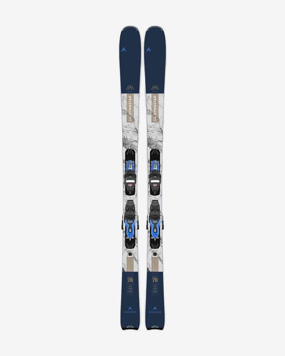 Dynastar M-Cross 78 Skis + Xpress 11 GW Bindings B83 in dark blue.