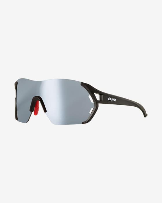 Óculos Eassun Veleta preto mate com lentes espelhadas prateado
