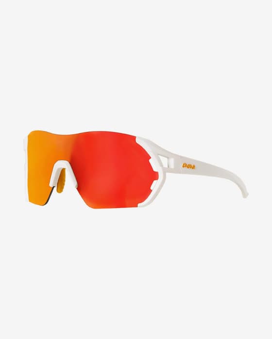 Óculos Eassun Veleta branco mate com lentes espelhadas Red Revo