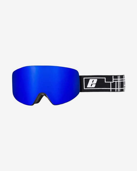 Máscara Eassun Xenon negro brillante lente azul