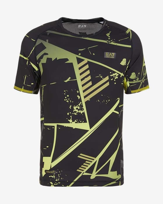 Camiseta EA7 Emporio Armani Vigor7 Graphic manga corta negro amarillo lima