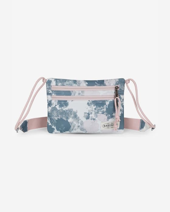 Bandolera Eastpak Crostin Washed azul blanco rosa