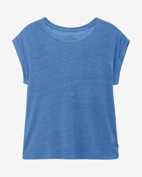 Camiseta Ecoalf Aveiro manga corta azul mujer