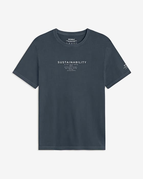 Camiseta Ecoalf Puhi manga corta gris oscuro