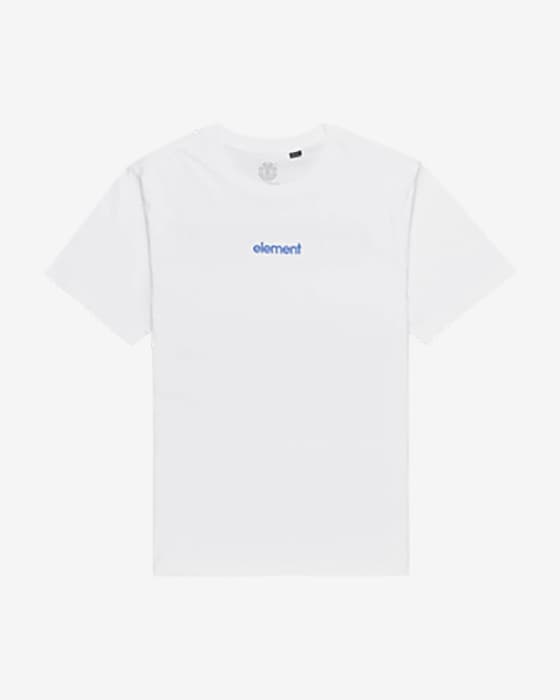Camiseta Element Simple Logo manga corta blanco azul turquesa