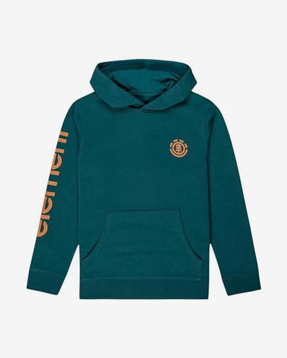 Sudadera con capucha Element Peaks azul turquesa naranja infantil