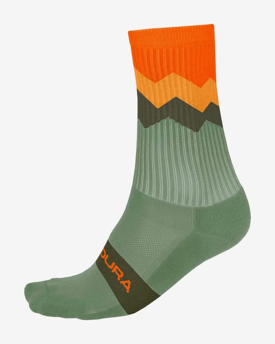 Calze Endura Jagged verde arancio