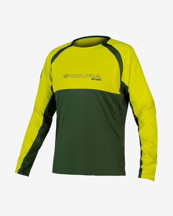 Maillot Endura MT500 Burner II manga larga verde