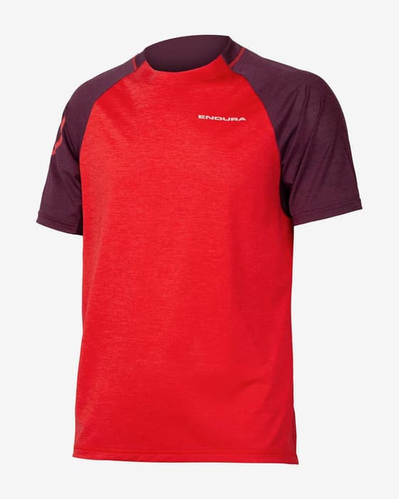 Maillot Endura SingleTrack manche courte rouge clair lilas