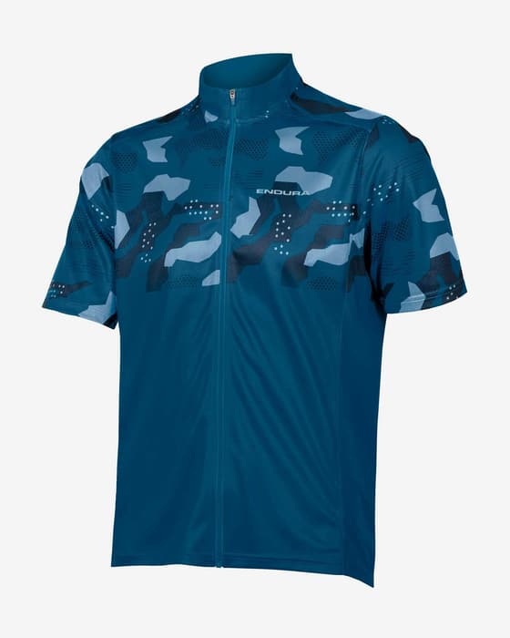 Maillot Endura Hummvee Ray manga corta azul camuflaje