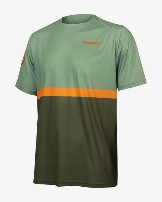 Maillot Endura SingleTrack Core II manche courte vert orange