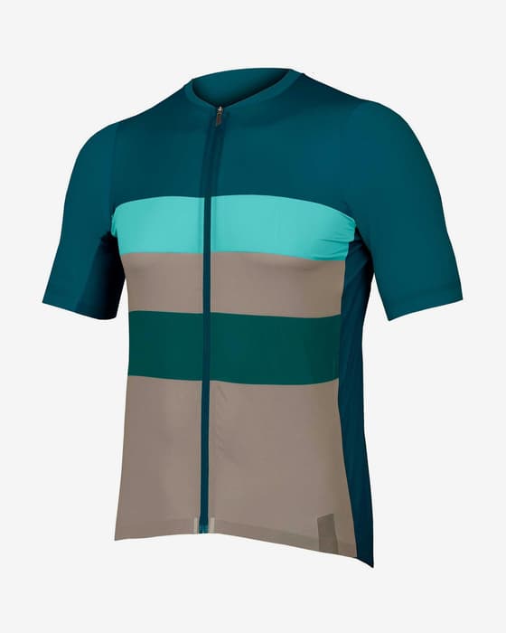 Maillot Endura Pro SL Race manche courte turquoise foncé beige