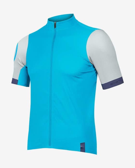 Maillot Endura FS260 manche courte bleu ciel gris (Relaxed Fit)