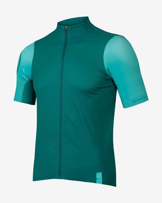 Maillot Endura FS260 manche courte vert émeraude bleu clair