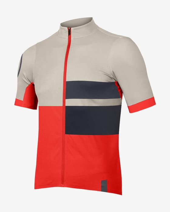 Maillot Endura FS260 Print manche courte rouge gris clair