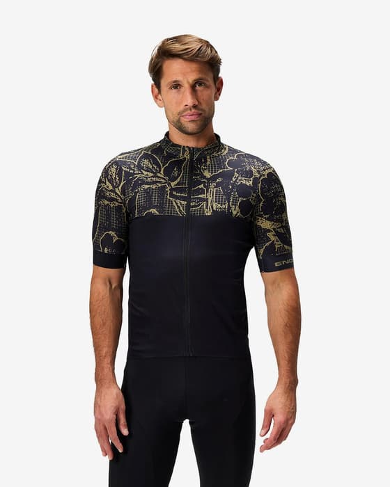 Maillot Endura Floral Block FS260 manches courtes noir