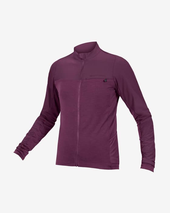 Maillot Endura GV500 manche longue aubergine