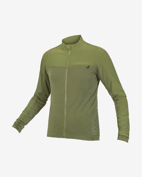 Maillot Endura GV500 manche longue vert olive