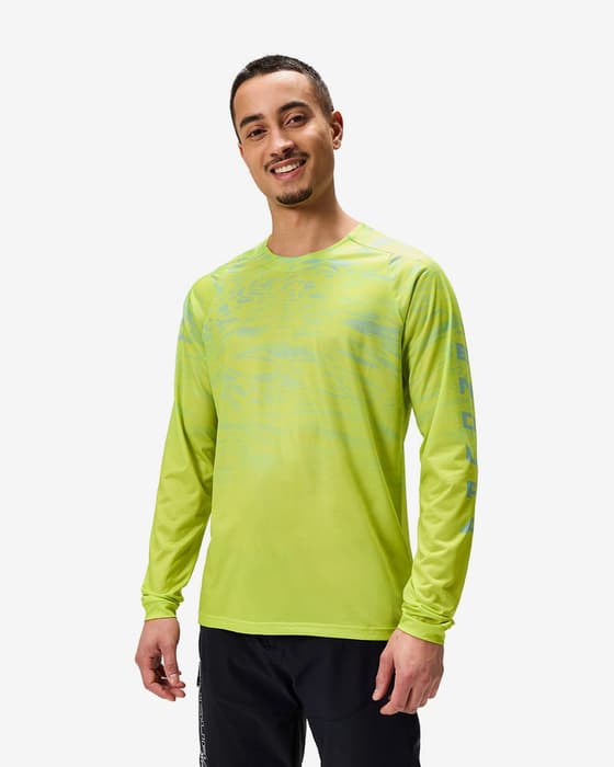 Maillot Endura Marble LTD imprimé manches longues vert citron