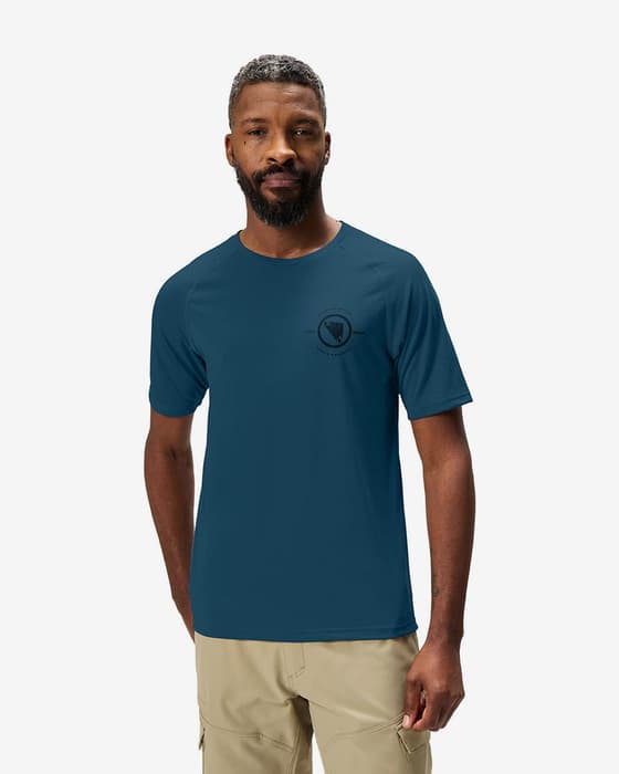 Maillot Endura Hummvee Tech à manches courtes bleu pâle