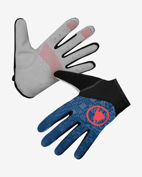 Guantes largos Endura Hummvee lite Icon azul negro rosa mujer