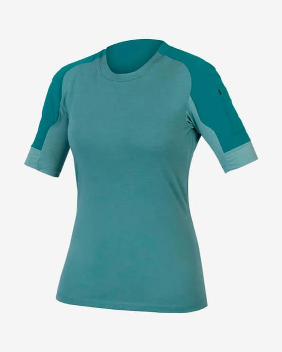Maillot Endura GV500 manche courte vert femme