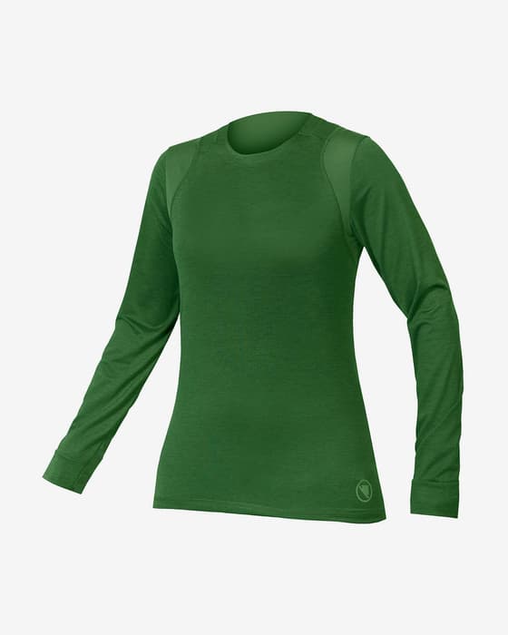 Maillot Endura SingleTrack manches longues vert herbe femme