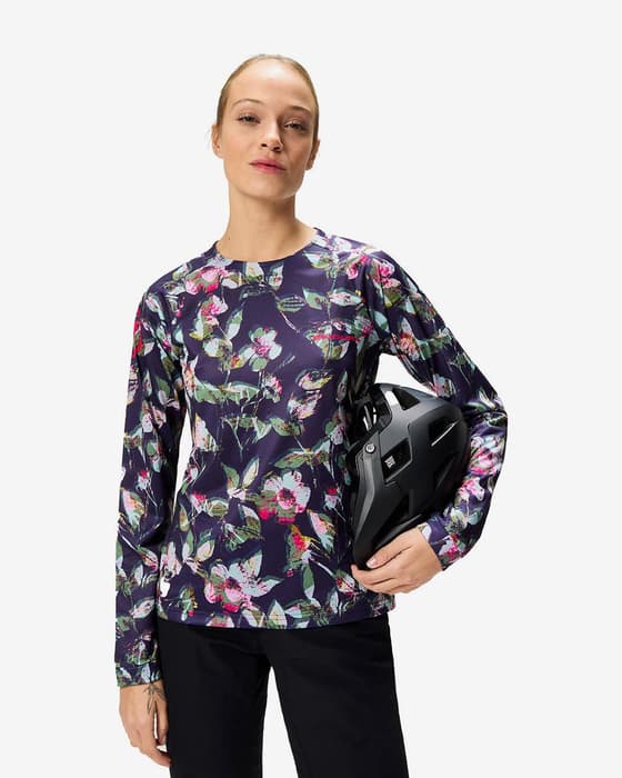 Maillot Endura Floral LTD Printed manga larga violeta mujer
