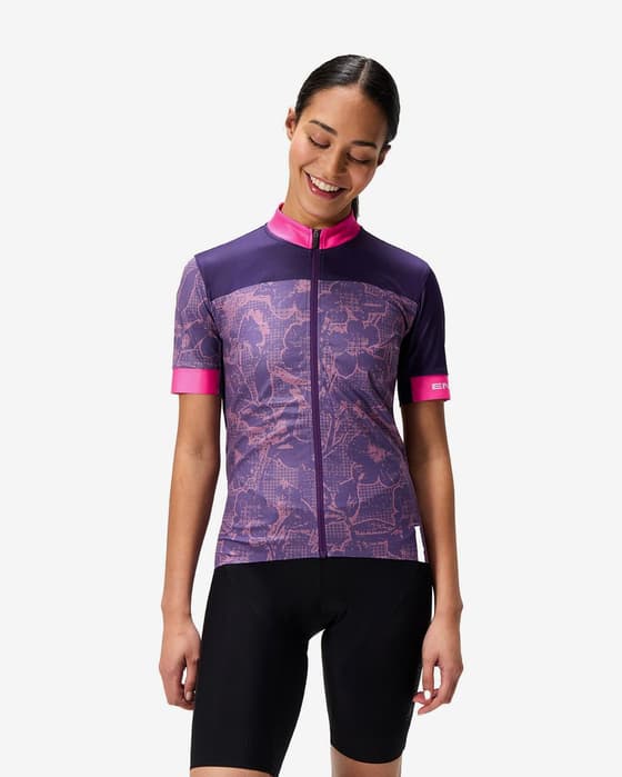 Maillot Endura Floral Block FS260 manches courtes violet femme