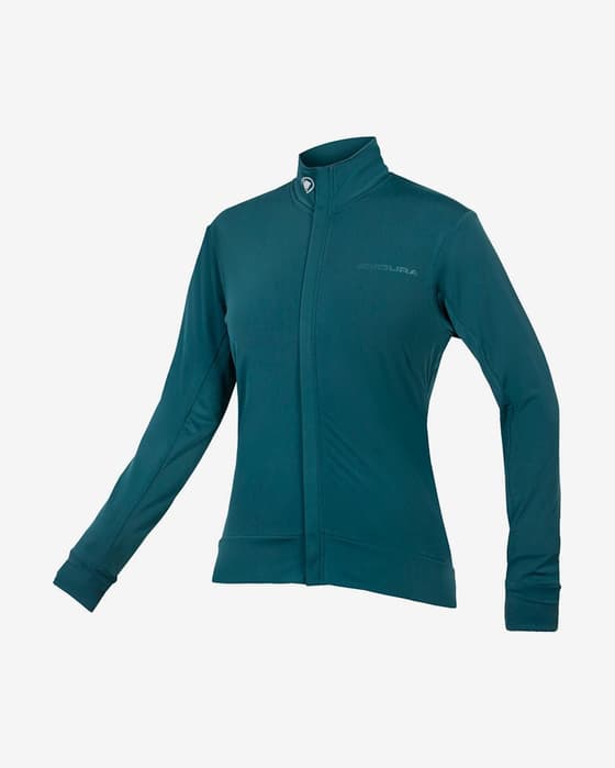 Maillot Endura Xtract Roubaix manche longue turquoise foncé femme