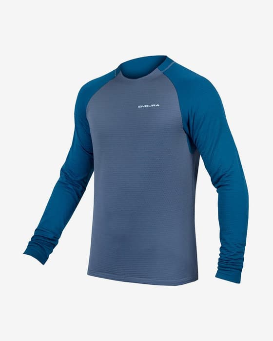 Maillot Endura SingleTrack manche longue bleu logo
