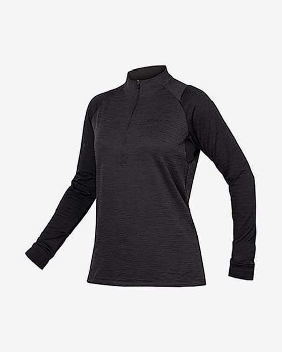 Maillot Endura SingleTrack manga larga negro claro mujer