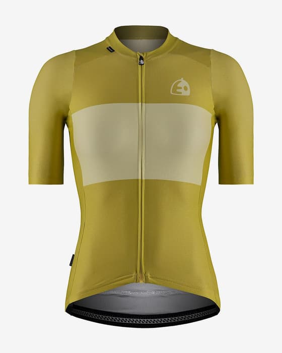 Maillot Etxeondo Bika manches courtes vert moutarde femme