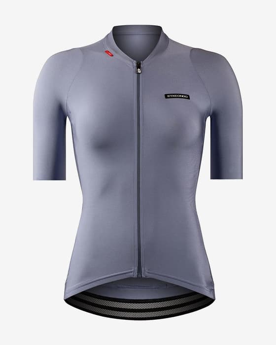 Maillot Etxeondo Alda Metalica manches courtes gris femme