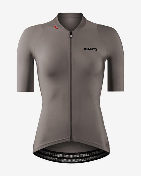 Maillot Etxeondo Alda Metalica manches courtes gris marron femme