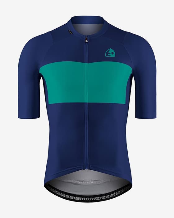 Maillot Etxeondo Biko manches courtes bleu foncé vert