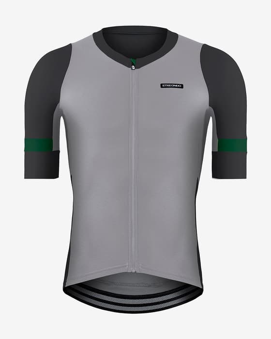 Maillot Etxeondo Mendi manches courtes gris bleu vert