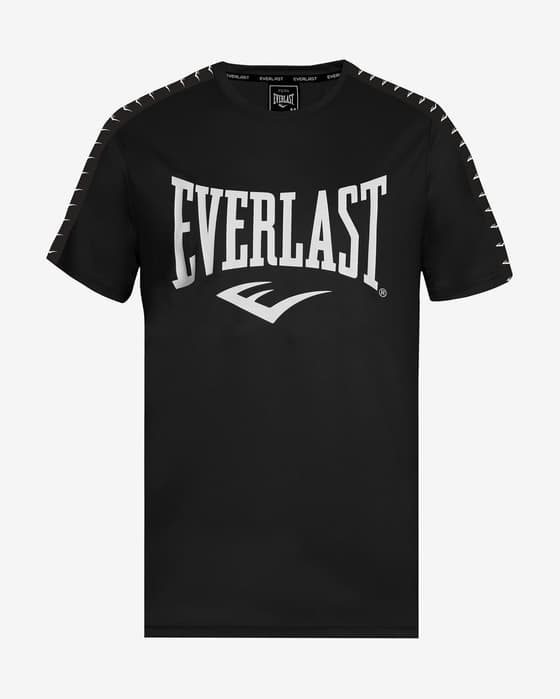 Camiseta Everlast APP Tape Logo manga corta negro blanco