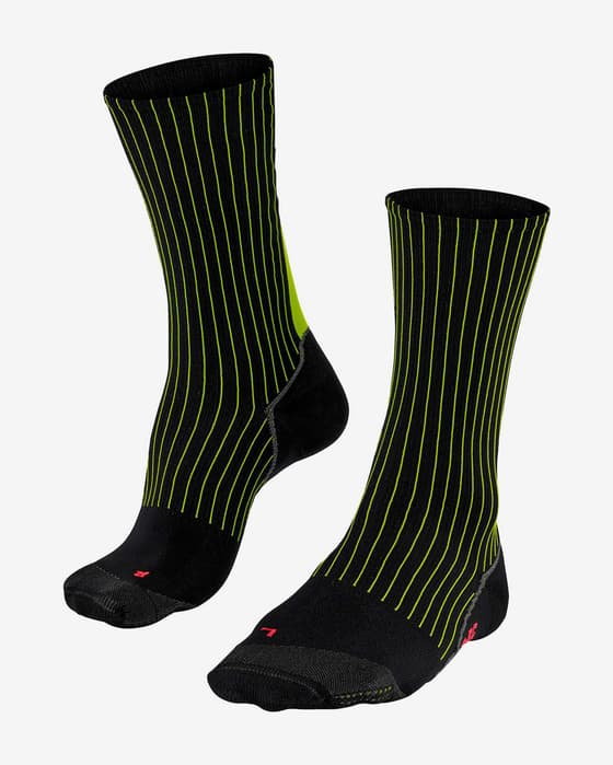 Meias Falke BC Impulse Spokes preto verde lima