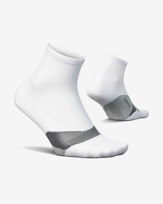 Calcetines Feetures Elite Light Cushion Quarter blanco