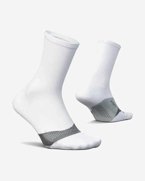 Calcetines Feetures Elite Light Cushion Mini Crew blanco
