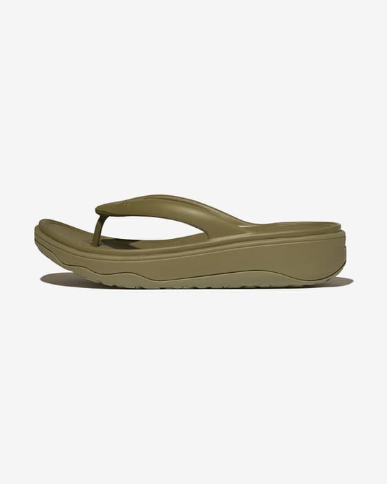 Chanclas FitFlop Relieff Recovery Toe-Post verde oliva mujer