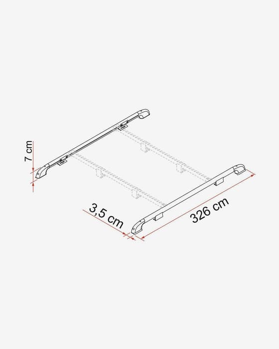 Barras de techo Fiamma Roof Rail blanco