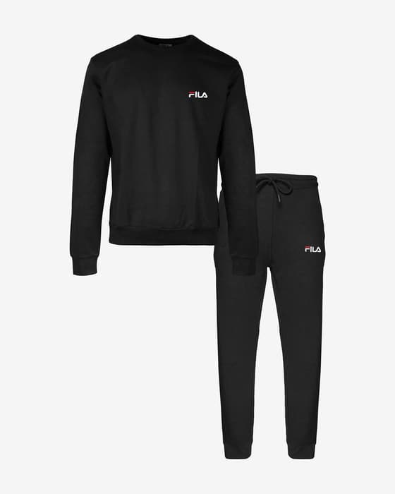 Fila Letter Logo Trainingsset schwarz