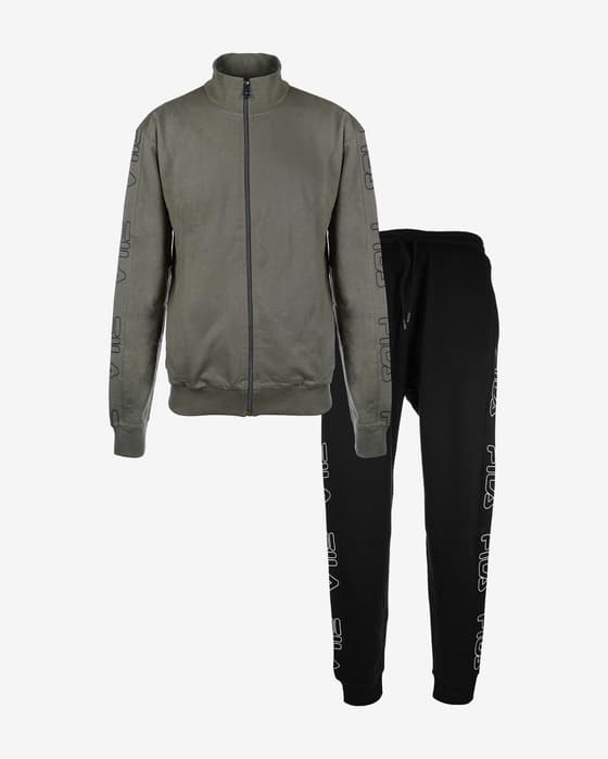 Conjunto Fila Serigrafía Lateral Full Zip gris negro