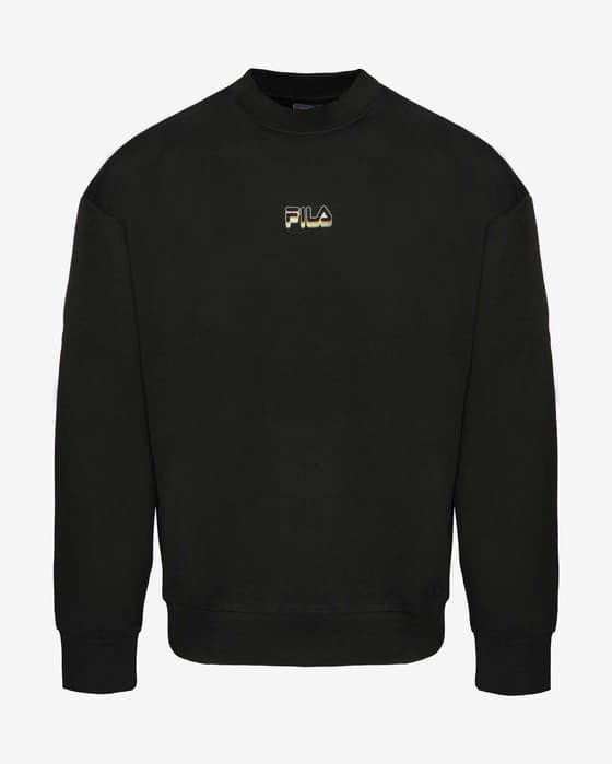 Conjunto Fila Pyjamas Cotton Brushed Fleece Small Logo negro amarillo oro
