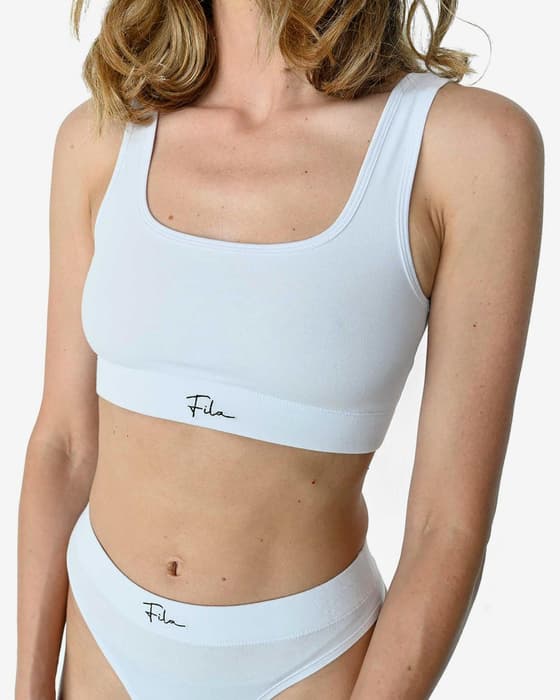 Sujetador Fila Seasonal Small Logo blanco