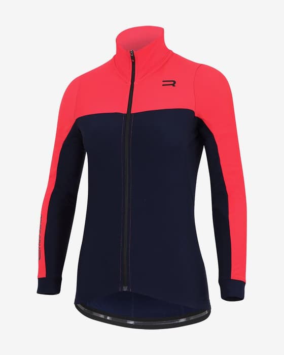 Maillot Finisseur Core Thermal manga larga azul rojo salmón mujer